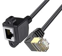 innov8 Cat 8 SuperSpeed 40 Gbps RJ45 Ethernet Network Extension Cable Down Angle Male to Female Panel Mount (0.3m)