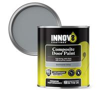 INNOV8 COATINGS COMPOSITE DOOR PAINT - 750 ml - No Primer or Top Coat - Fast Drying - Satin Finish - Balmoral GREY - Exterior Door Paint