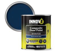 INNOV8 COATINGS COMPOSITE DOOR PAINT - 750 ml - No Primer or Top Coat - Fast Drying - Satin Finish - Dumoterite BLUE - Exterior Door Paint