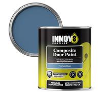 INNOV8 COATINGS COMPOSITE DOOR PAINT - 750 ml - No Primer or Top Coat - Fast Drying - Satin Finish - French BLUE - Exterior Door Paint