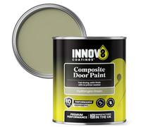 INNOV8 COATINGS COMPOSITE DOOR PAINT - 750 ml - No Primer or Top Coat - Fast Drying - Satin Finish - Hydrangea GREEN - Exterior Door Paint