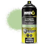 INNOV8 COATINGS COMPOSITE DOOR SPRAY PAINT - NO PRIMER OR TOP COAT - SATIN - 1 x 400 ml - Professional Standard - Fast Dry - Exterior & Interior - Composite, Wood, uPVC, Metal Door - CHARTWELL GREEN