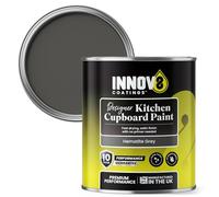 INNOV8 COATINGS DESIGNER KITCHEN CUPBOARD PAINT - DIY - NO PRIMER OR TOP COAT - SATIN Finish - 750 ml - Hematite Grey - Fast Dry - CABINET, FURNITURE, WOOD, MDF, PLASTIC & METAL