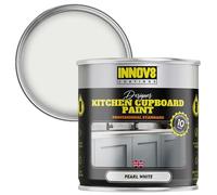 INNOV8 COATINGS DESIGNER KITCHEN CUPBOARD PAINT - DIY - NO PRIMER OR TOP COAT - SATIN Finish - 750 ml - Pearl White - Fast Dry - CABINET, FURNITURE, WOOD, MDF, PLASTIC & METAL