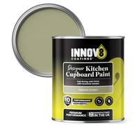 INNOV8 COATINGS DESIGNER KITCHEN CUPBOARD PAINT - DIY - NO PRIMER OR TOP COAT - SATIN Finish - 750 ml - Peridot Green - Fast Dry - CABINET, FURNITURE, WOOD, MDF, PLASTIC & METAL