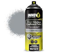 INNOV8 COATINGS DESIGNER KITCHEN CUPBOARD SPRAY PAINT - DIY - NO PRIMER OR TOP COAT - SATIN Finish - 1 x 400 ml - Agate Grey - Fast Dry - CABINET, FURNITURE, WOOD, MDF, PLASTIC & METAL