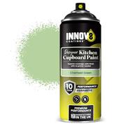 INNOV8 COATINGS DESIGNER KITCHEN CUPBOARD SPRAY PAINT - DIY - NO PRIMER OR TOP COAT - SATIN Finish - 1 x 400 ml - Fast Dry - CABINET, FURNITURE, WOOD, MDF, PLASTIC & METAL - Chartwell GREEN