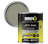 INNOV8 COATINGS UPVC PAINT - SATIN FINISH - 750 ml - uPVC Windows, Doors, Conservatories, Exterior & Interior - Anthracite, Black, Chartwell, White, Sage - Fast Dry (Sage Green)
