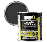 INNOV8 COATINGS Wood & MDF Paint - 250 ml - Satin Finish (Panther Black)
