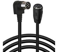 innov8 DIN 6 Pin Male to Female Cable 90 Degree Right Angle Mini DIN 6P Extension Lead, Audio Data Signal Cable for Keyboard, Mouse, Industrial Equipment (1m)