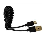 innov8 Gold Plated USB 2.0 A Male to Micro 5Pin B Male Data Sync Extension Coiled Cable Connector - 3m