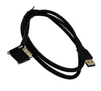 INNOV8 Gold Plated USB 3.0 A Male to Micro B Male 90° Down Angled with Screw Locking Panel Mount Cable Compatible with Western Digital My Passport,WD Elements,Seagate Expansion,Toshiba - (1m)