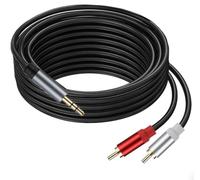 innov8 RCA Dual Phono Male to 3.5mm Male Stereo Audio Splitter Cable (10m)