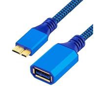 innov8 USB 3.0 Micro-B to USB-A Female Adapter Cable 0.5m, SuperSpeed 5Gbps Braided Lead, Micro USB 3.0 to USB-A OTG Converter for External Hard Drive & Dock