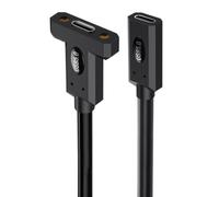 innov8 USB-C 5.0 Female to Female Panel Mount Extension Cable - 80Gbps Data, 240W PD Charging, 16K/Dual 8K Display - Thunderbolt 5/4/3 & USB4 (0.3m)