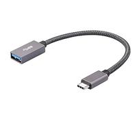 innov8 USB C Type C Male to USB 3.0 Type A Female Premium Braided OTG Data Sync Charge Adapter Cable - 0.2M