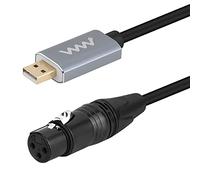 innov8 USB Microphone Cable, XLR 3Pin Female to USB 2.0 A Male Mic Link Onverter Audio Cable For Microphones or Recording Karaoke Sing - 3m