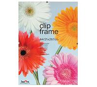 Innova Glass Frame for 21x29.7cm/A4 Picture or Poster with Clips and White Edged Backing Board, 25.4 x 25.4 cm