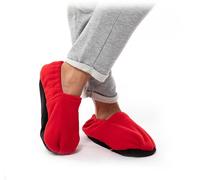 Innova Red Fleece Unscented Microwavable Heat Pack Slippers: Free Size UK 4-8