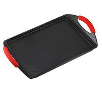 Innovacook Extra Large Cast Aluminium Griddle Pan, Non Stick BBQ Griddle Pan with Silicone Handles, Flat Grill Pan for Induction, Gas, Electric & Oven Cooking, Ideal for Camping & Outdoor Cooking