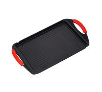 Innovacook Extra Large Cast Aluminium Griddle Pan with Silicone Handles, Non Stick BBQ Grill Pan for Induction, Gas & Electric Hobs, Flat Griddle Pan for Steak, Burgers, Breakfast Outdoor Cooking