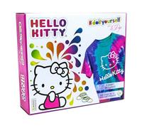 INNOVACTION TOYS - Hello Kitty - Tie Dye Set - Set Includes with a T-Shirt, 3 Colored Paints, Lining, Gloves and Elastic Bands, Pack of 1 (M)