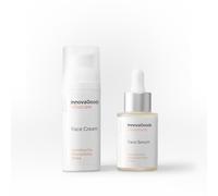 InnovaGoods® Facial Care Set with Kombucha, x1 Facial Serum, Hydrates, Provides Evenness to Skin, x1 Face Moisturizer, Smooth, Flexibility, Healing, All Skin Types