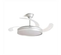 InnovaGoods LED Ceiling Fan with 4 Retractable Blades Silteez Silver 80 W Ø49-104 cm