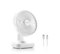 InnovaGoods Rechargeable Desk Fan Fanrec Ø5,4'' 3600 mAh / 13,3 W, Weiß