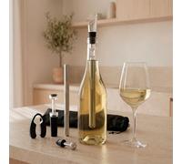 InnovaGoods Wine Accessories Set, 2 x 304 Stainless Steel Cooling Rods, Foil Cutter, Airtight Vacuum Seal, Serving Aerator with Leak-proof Cap, Carry Bag