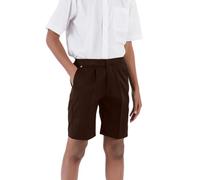 Innovation Boys Standard Fit Shorts | Available in Sizes 3-14 | 65% Polyester and 35% Viscose | UK Made (UK, Age, 7 Years, Regular, Brown)