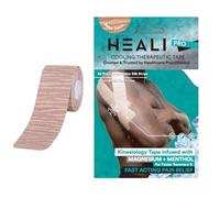 Heali Kinesiology Tape with Magnesium and Menthol, 20 Pcs Precut Strips, K Tape Roll, Knees, Physical Therapy Sports Tape for Muscle and Joint Pain Relief, Water Resistant, Beige with Zebra
