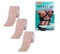 INNOVATIONS BY HEALI Heali Kinesiology Tape with Magnesium and Menthol, Pack of 3, Each with 20 Pre-Cut Strips, K Tape Roll, Knees, Physiotherapy Sports Tape for Relief