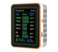 Innovative 12 In 1 Environmental Tester With Smart Features For Tracking Indoor Pollutants Like PM10 And Carbon Dioxide Effectively(WHITE)