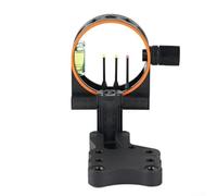 Innovative 3 Pin Fiber Optic Pins Bowl Sight, Basic Compound Bow Sight 3-Pin Fiber Optics, Adjustable 3-Pin Bow Sight with Fiber Optic Technology for Compound Bows, for Hunting Shooting Pure Black