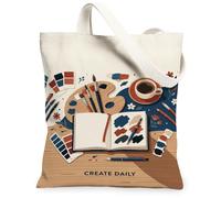 Innovative Artist Studio Quote Palette Fanciful Canvas Tote Bag 13x15 Inch | Innovative studio theme, Inspirational quote, Artistic stationery, Painter hobbyist, Daily planner organization