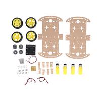 Innovative Car Chassis Kit | 4WD DC Motor DIY Robotics Project | 4 Wheel Drive Chassis for Microcontroller/STEM Education/Coding | Double Layer Acrylic Structure, 26cm Length