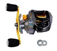 Innovative Design Baitcasting Fishing Reel featuring an Advanced Magnetic Brake System for Control (Left Hand)