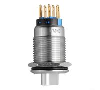 Innovative Design of the Stainless Steel Momentary Rotary Switch Suitable for All Types of Electrical Equipment (blue)