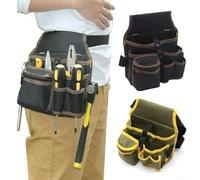 Innovative Design Waist Tool Bag Offering Enough Space to Organize Your Equipment (Black+Brown)