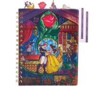 Innovative Designs Disney Beauty and The Beast Journal Notebook, Spiral Bound, 96 Lined Pages, 8 x 7 inches