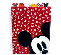 Innovative Designs Disney Minnie and Mickey Mouse Journal Notebook, Spiral Bound, 144 Lined Pages, 8 x 7 inches, Red