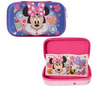 Innovative Designs Disney Minnie Mouse Pencil Case Set with Stickers and Gel Pens for Kids, Molded with Zip Closure, Pink
