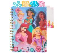 Innovative Designs Disney Princess Tab Journal Notebook for Kids, Spiral Bound, 96 Lined Pages, 8 x 7 inches