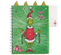 Innovative Designs Dr. Suess The Grinch Tab Journal Notebook, Spiral Bound, 96 Lined Pages, 8 x 7 inches, Green