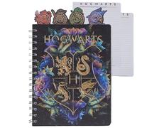 Innovative Designs Harry Potter Hogwarts Tab Journal Notebook, Spiral Bound, 96 Lined Pages, 8 x 7 inches, Black