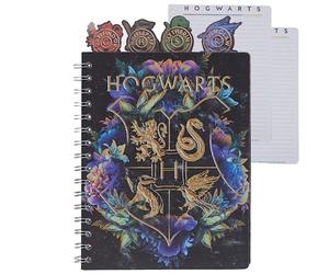 Innovative Designs Harry Potter Hogwarts Tab Journal Notebook, Spiral Bound, 96 Lined Pages, 8 x 7 inches, Black