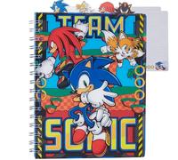 Innovative Designs Sonic the Hedgehog Tab Journal Notebook, Spiral Bound, 96 Lined Pages, 8 x 7 inches, Blue