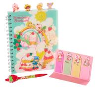 Innovative Designs Strawberry Shortcake Tab Journal Spiral Notebook, Ballpoint Pen, Sticky Tabs, 96 Lined Pages, Pink