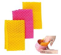 Innovative Dish Washing Net Cloths/Scourer - 100% Odor Free/Quick Dry - No More Sponges with Mildew Smell - Perfect Scrubber for Washing Dishes - 11 by 11 inches - 3PCS